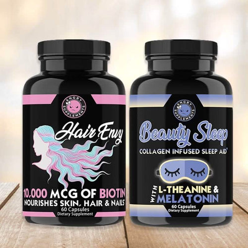 2 Pack: Hair Envy and Beauty Sleep Collagen Sleep Aid by DailySale
