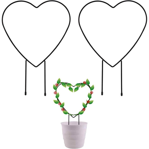 2-Pack: Heart-Shaped Plant Support Stake by DailySale