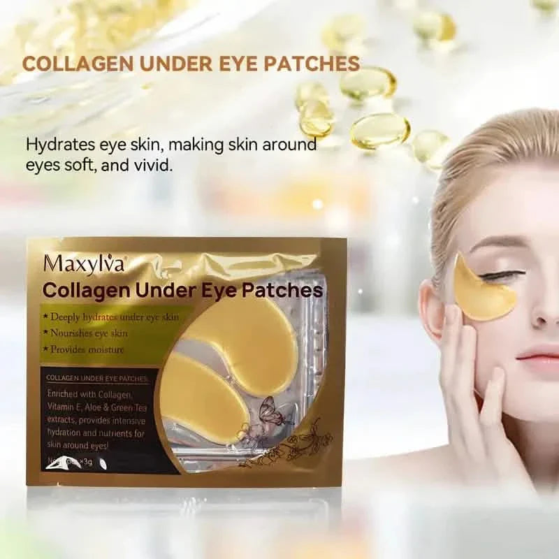 2-Pack: Hydrating Eye Care Under Eye Crystal Mask Golden Under Eye Patches For Women and Men by DailySale