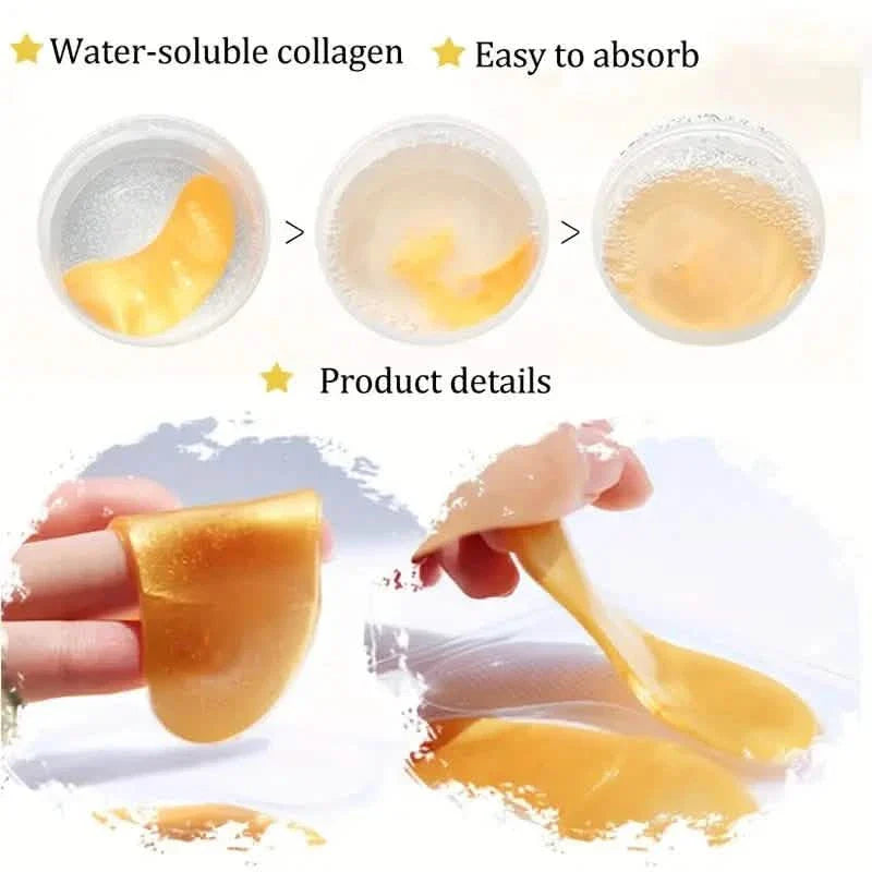 2-Pack: Hydrating Eye Care Under Eye Crystal Mask Golden Under Eye Patches For Women and Men by DailySale