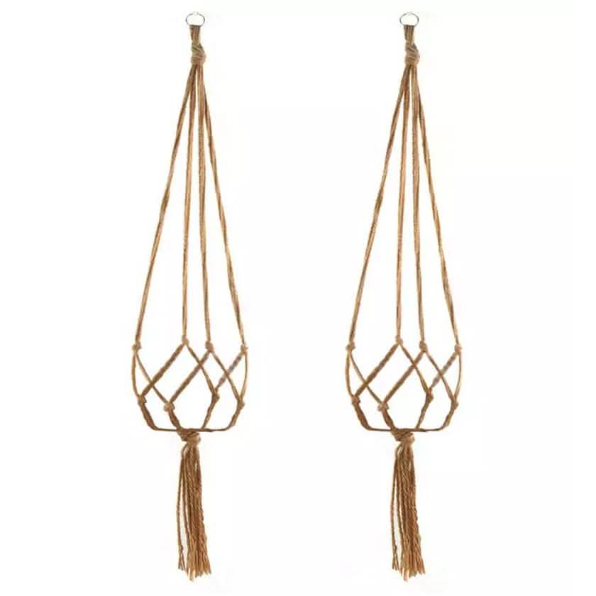 2-Pack: Indoor Outdoor Hanging Pot Rope Net Macrame Plant Hanger by DailySale