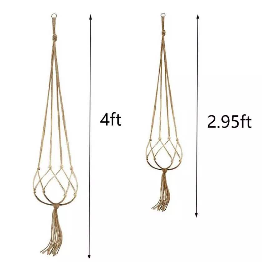 2-Pack: Indoor Outdoor Hanging Pot Rope Net Macrame Plant Hanger by DailySale