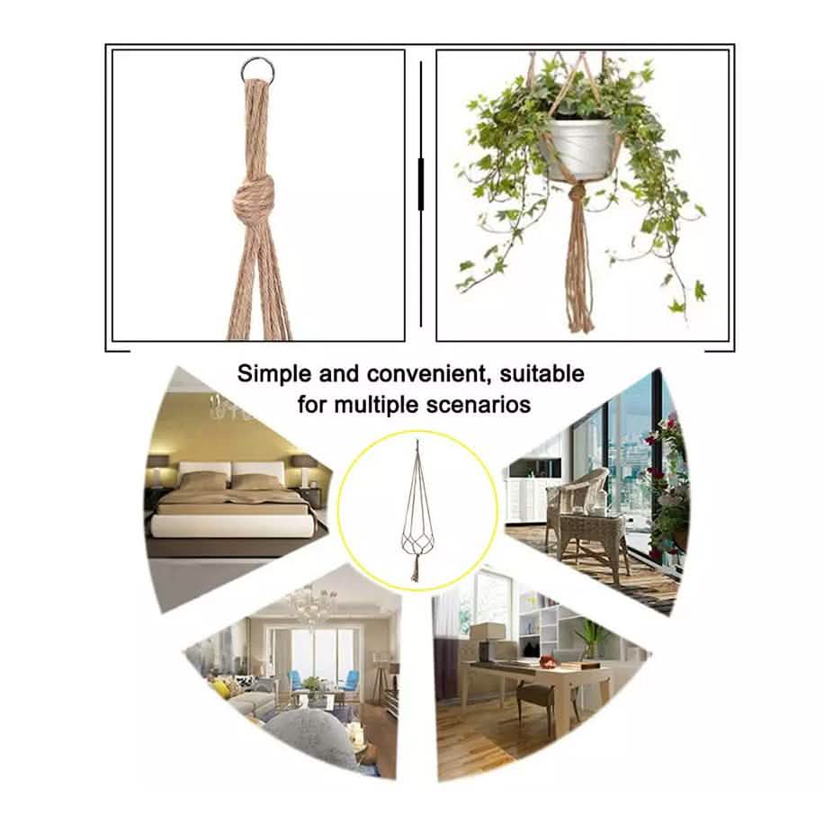 2-Pack: Indoor Outdoor Hanging Pot Rope Net Macrame Plant Hanger by DailySale