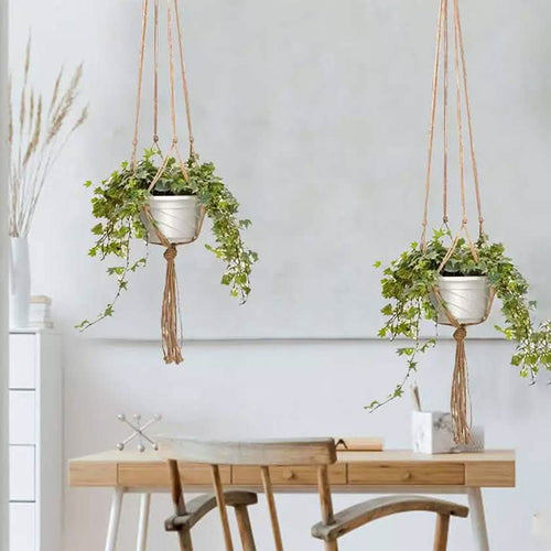 2-Pack: Indoor Outdoor Hanging Pot Rope Net Macrame Plant Hanger by DailySale