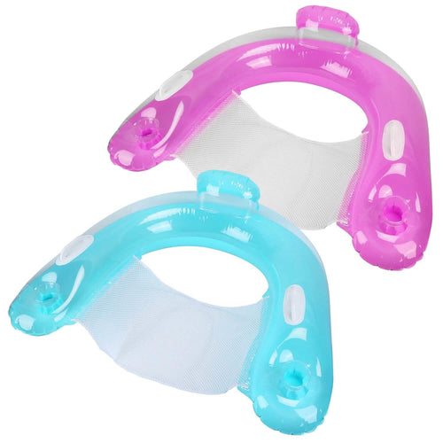2-Pack: Inflatable Float Pool Chair with Cup Holder Arm Rest by DailySale
