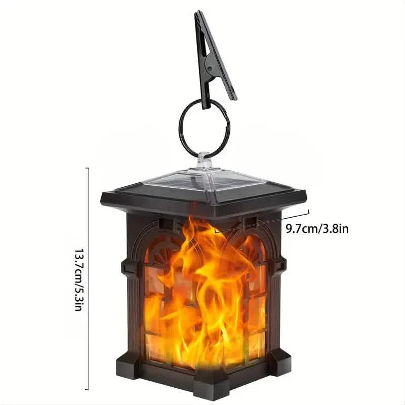 2-Pack: IP65 Waterproof Solar Outdoor Lights With Flickering Flame by DailySale