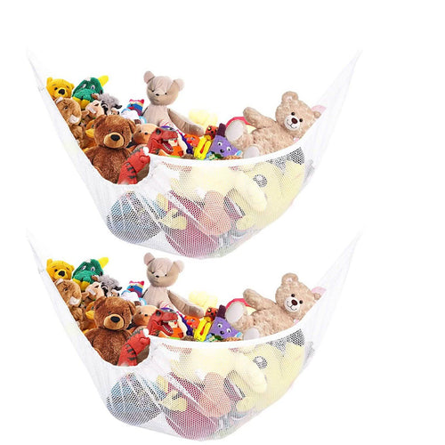 2-Pack: Jumbo Size Toy Stuffed Animal Storage Hammock with Elastic Bands by DailySale
