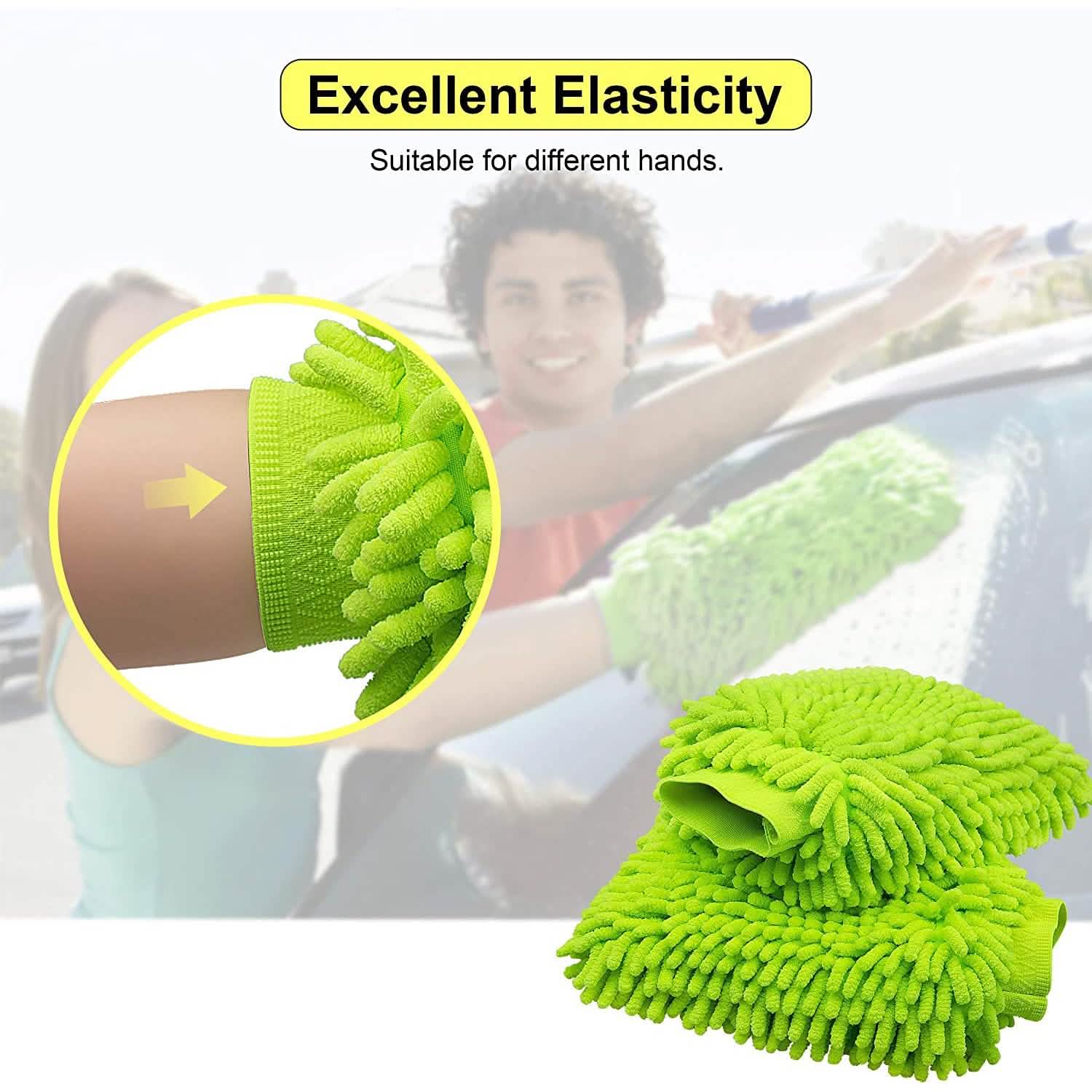 2-Pack: Large Size Microfiber Car Wash Mitt by DailySale