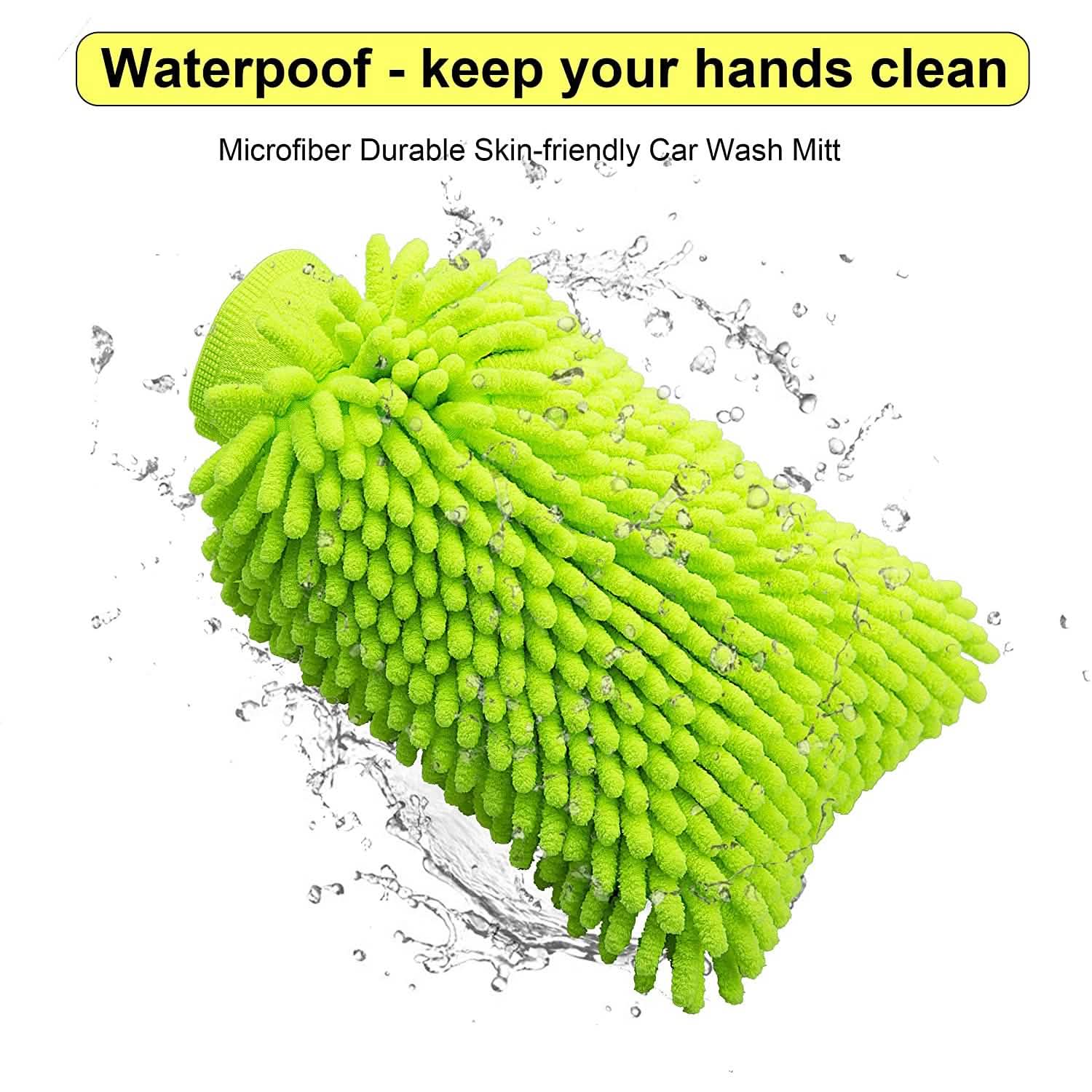 2-Pack: Large Size Microfiber Car Wash Mitt by DailySale