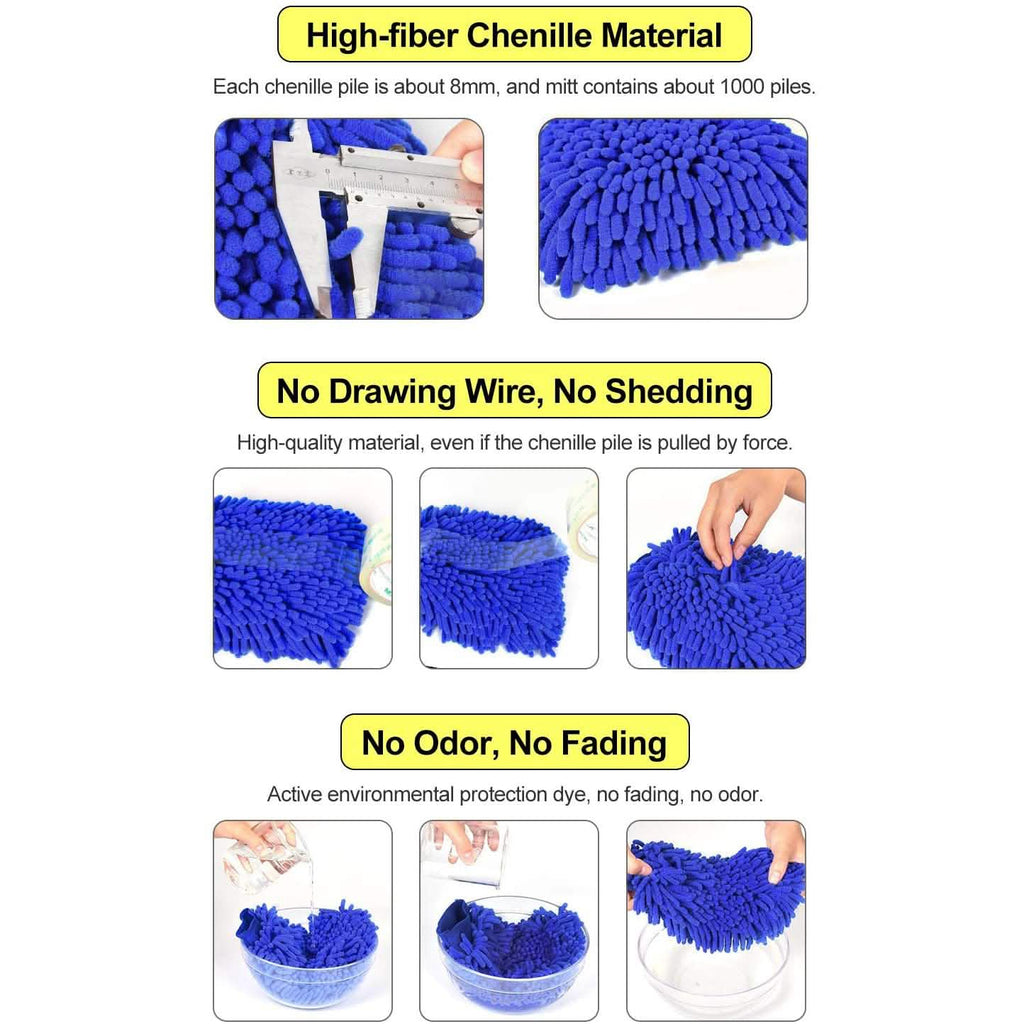 2-Pack: Large Size Microfiber Car Wash Mitt by DailySale