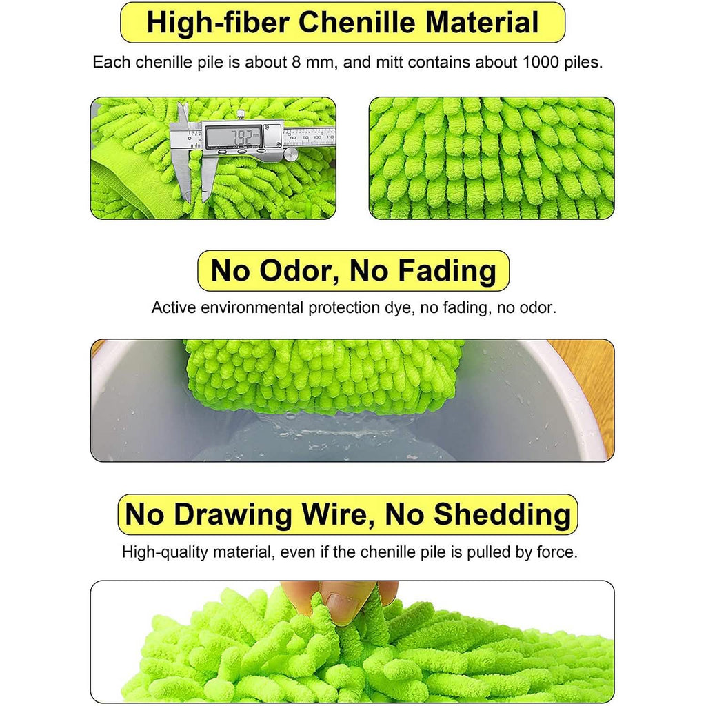2-Pack: Large Size Microfiber Car Wash Mitt by DailySale
