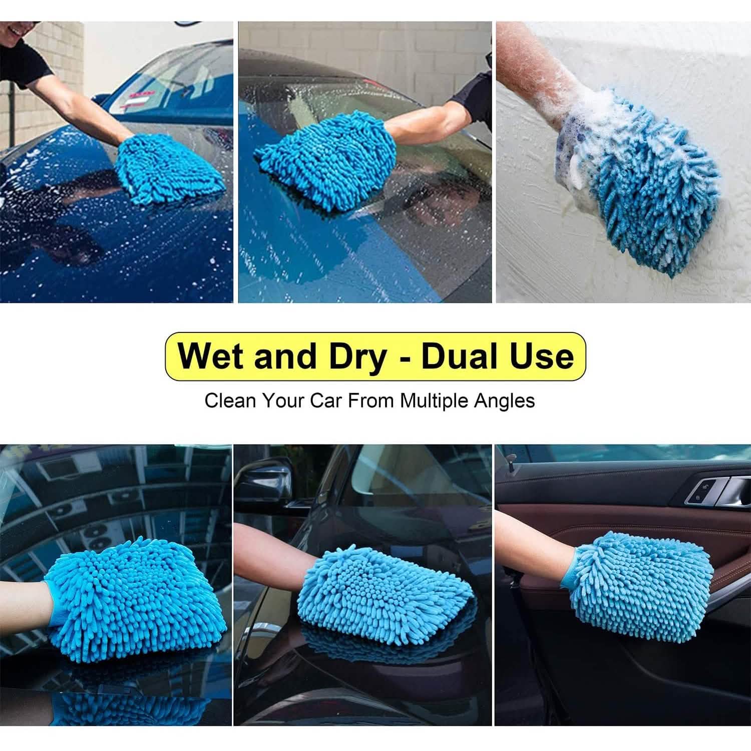 2-Pack: Large Size Microfiber Car Wash Mitt by DailySale