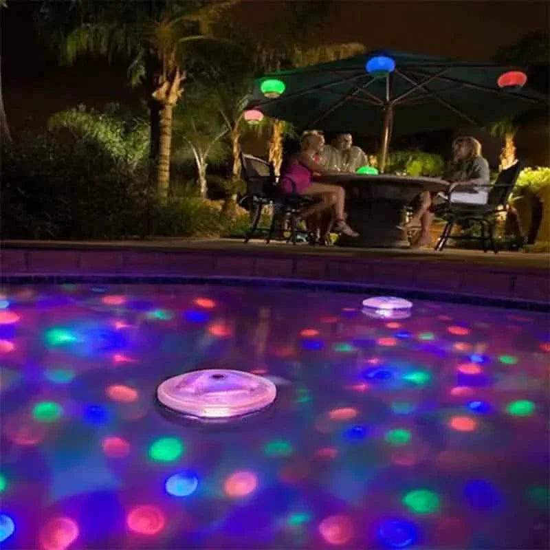 2-Pack: LED Color Changing Floating Pool Lights with 8 Modes Lighting by DailySale
