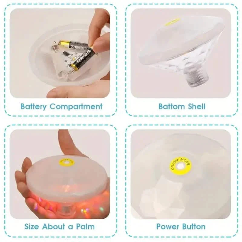 2-Pack: LED Color Changing Floating Pool Lights with 8 Modes Lighting by DailySale