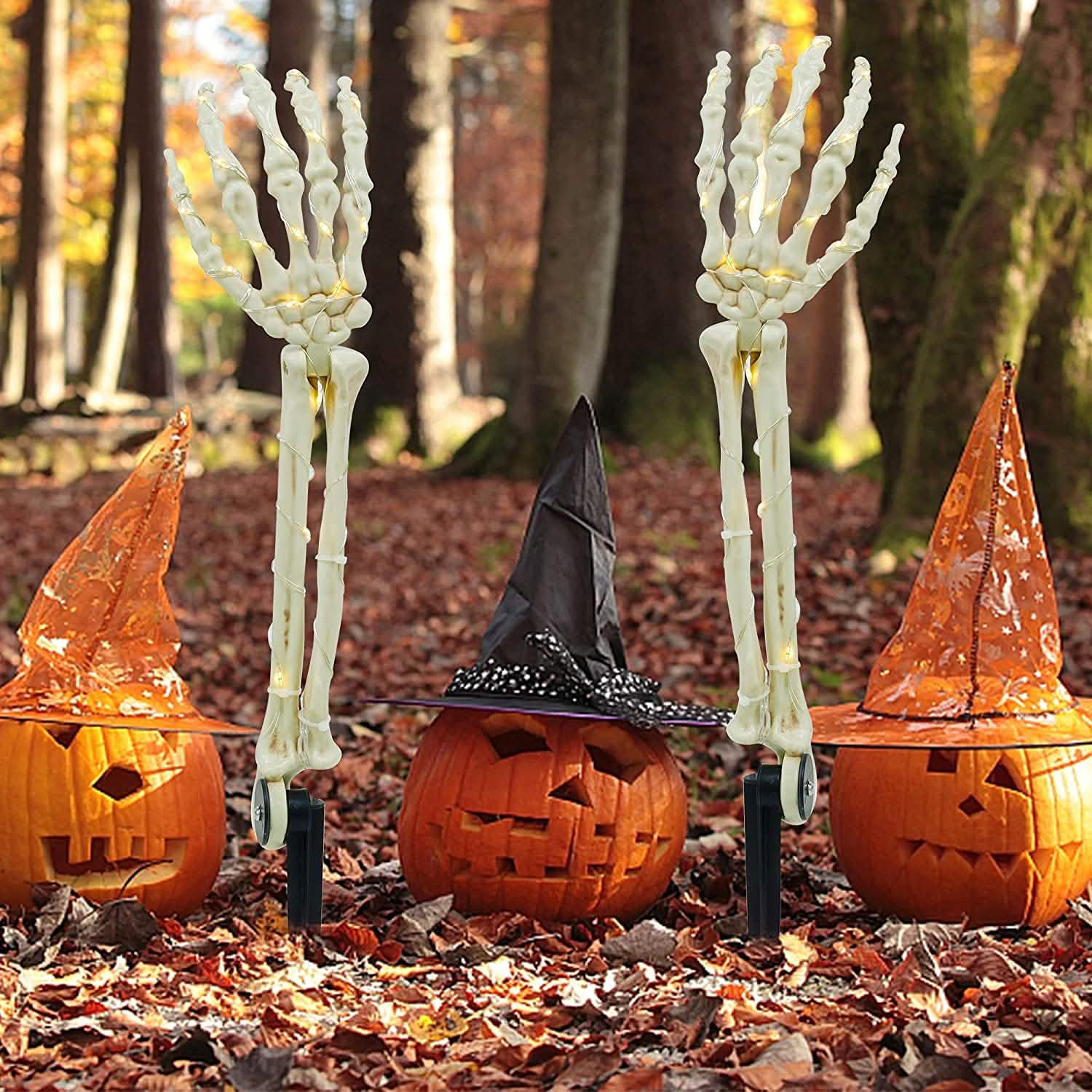 2-Pack: Light Up Skull Arm Stakes by DailySale