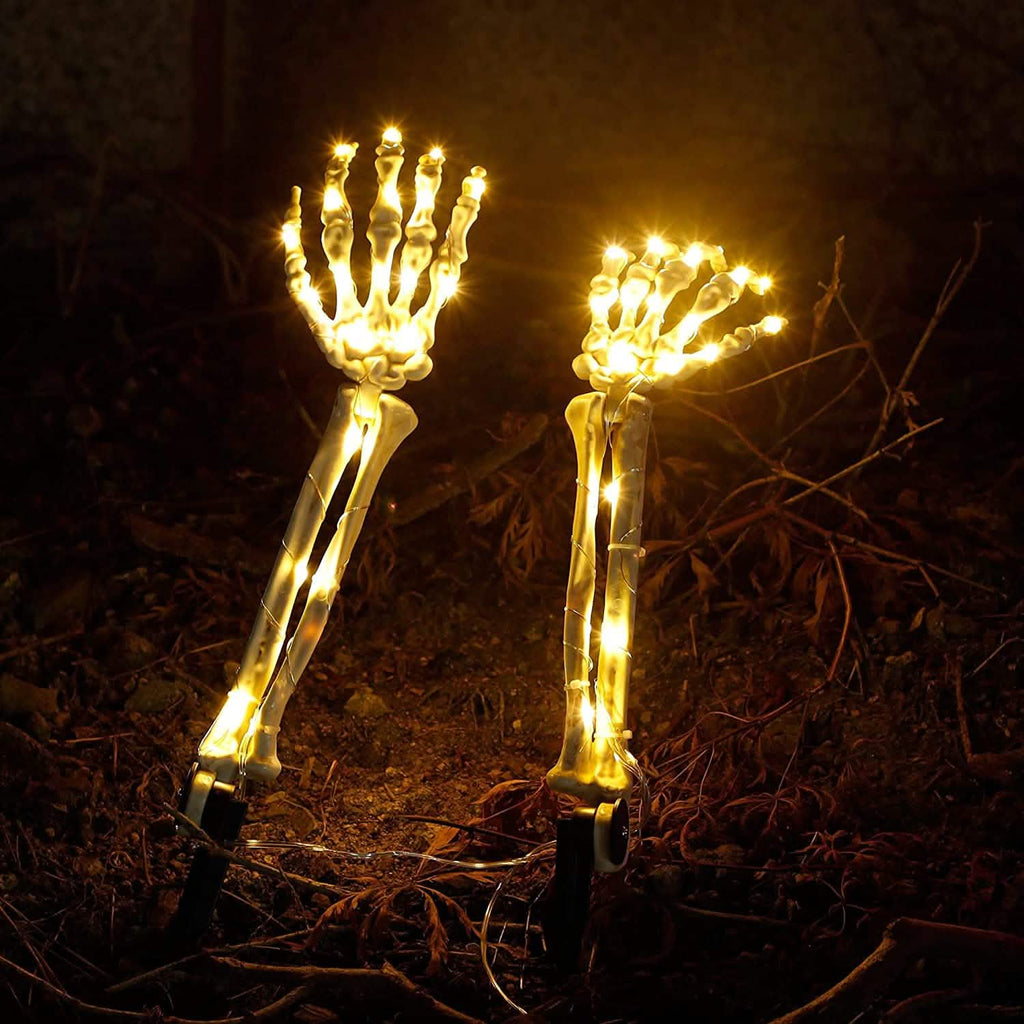 2-Pack: Light Up Skull Arm Stakes by DailySale