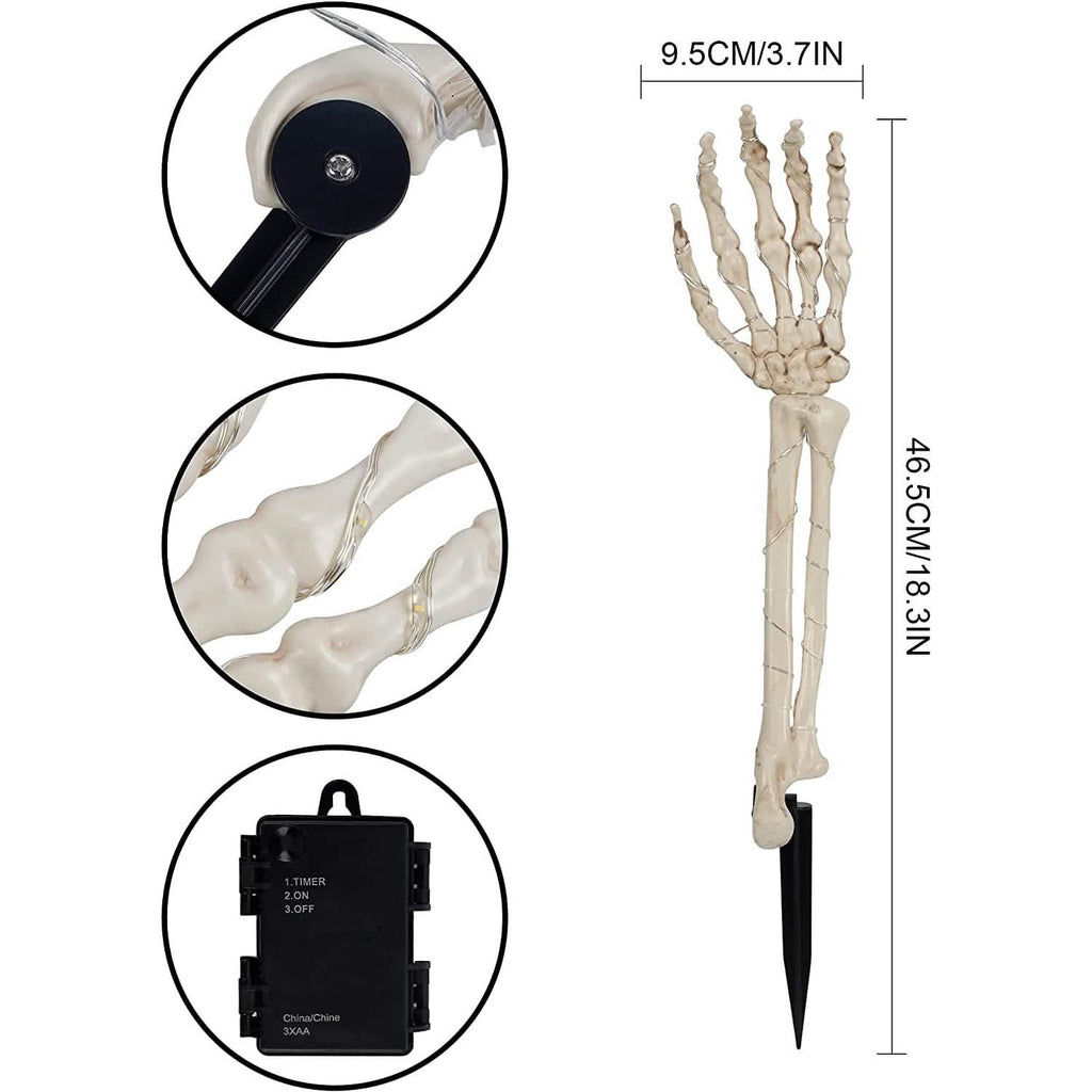 2-Pack: Light Up Skull Arm Stakes by DailySale
