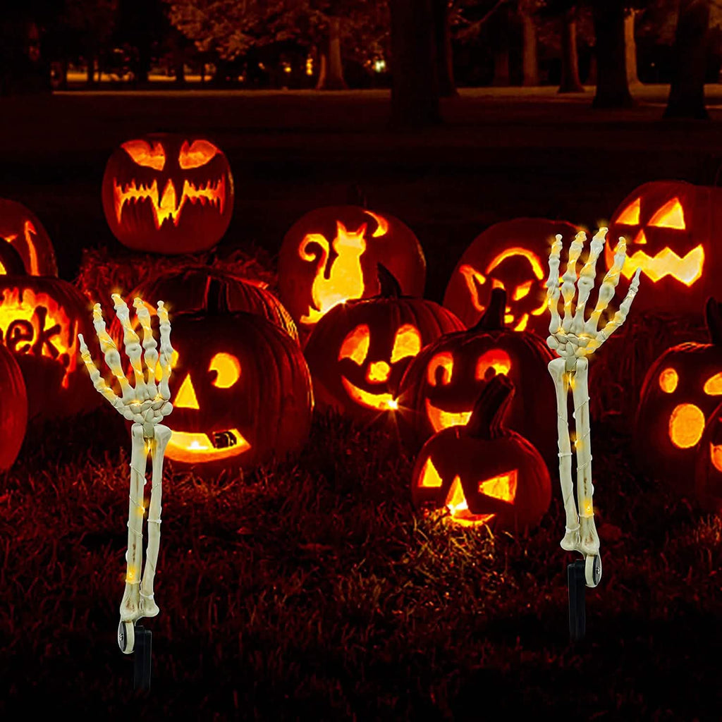 2-Pack: Light Up Skull Arm Stakes by DailySale