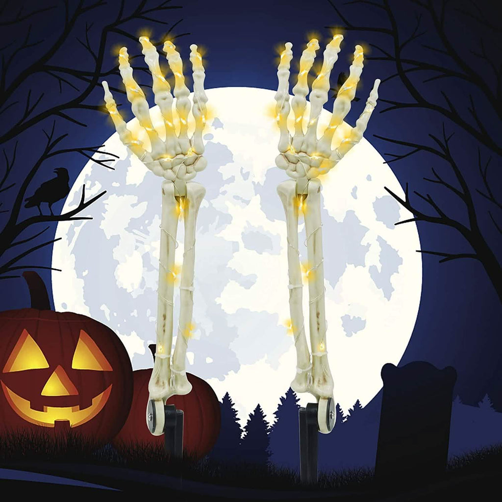 2-Pack: Light Up Skull Arm Stakes by DailySale