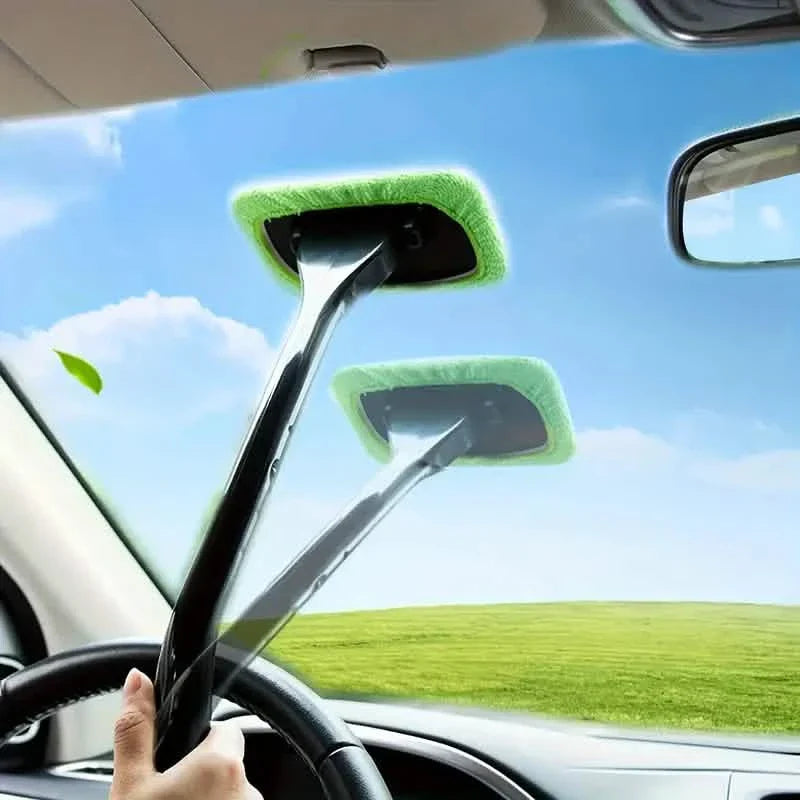 2-Pack: Long Handle Car Window Windshield Cleaner Brush Kit by DailySale