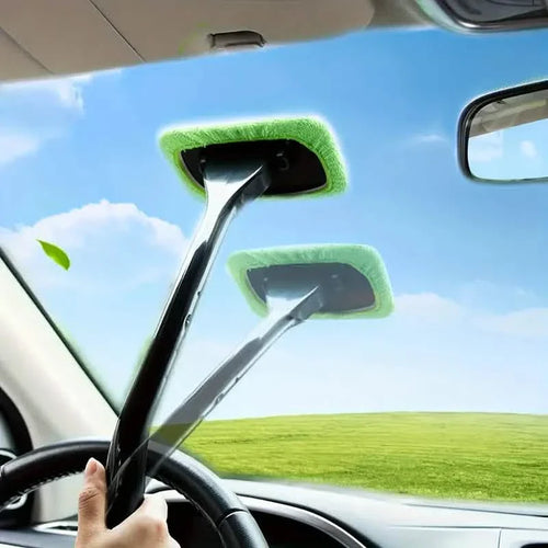 2-Pack: Long Handle Car Window Windshield Cleaner Brush Kit by DailySale