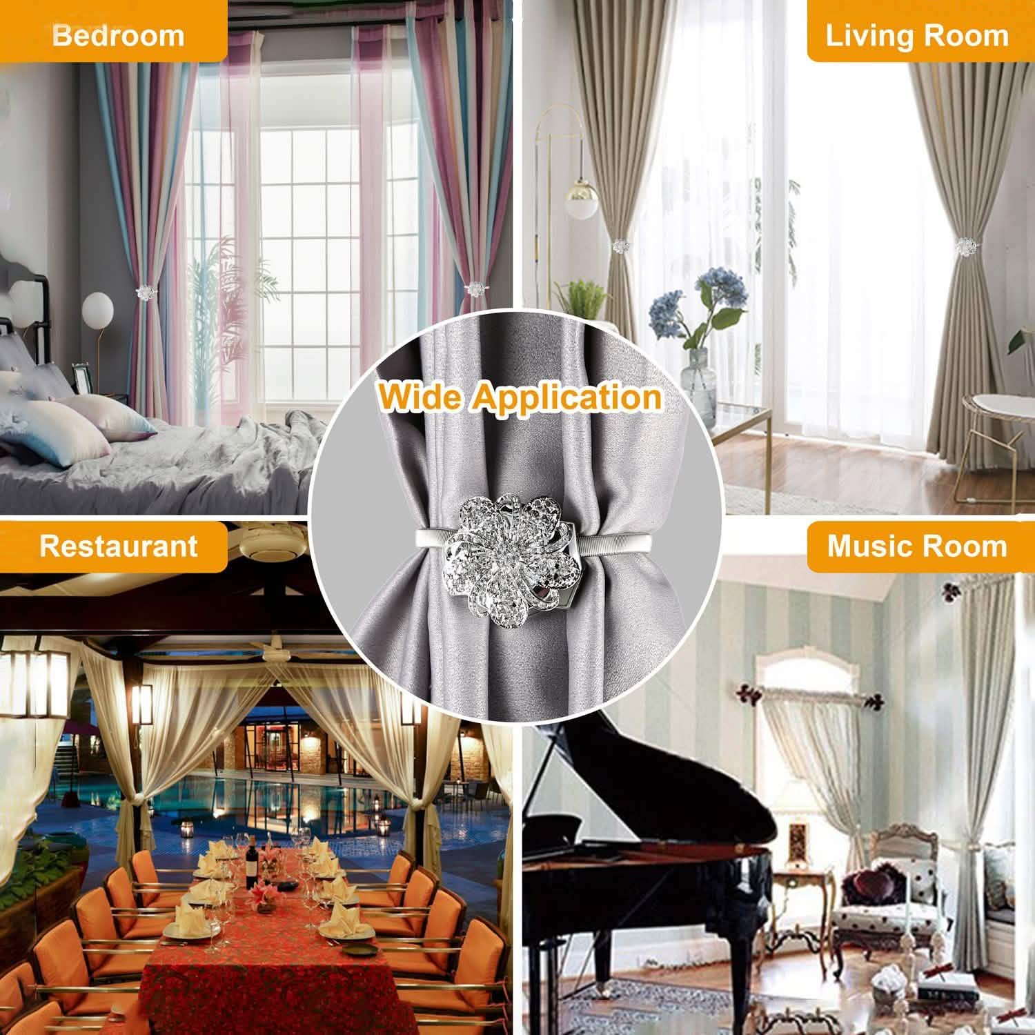 2-Pack: Magnetic Curtain Tiebacks by DailySale