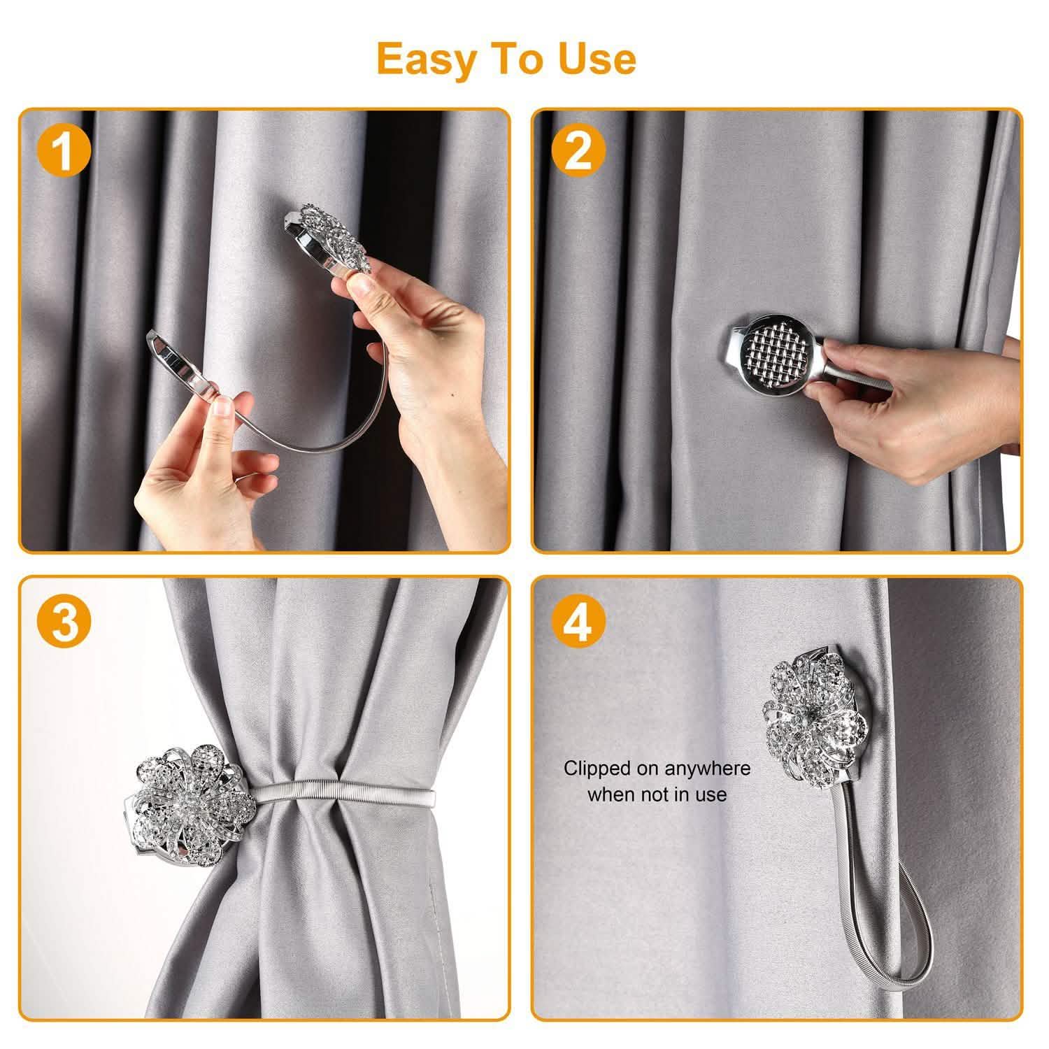 2-Pack: Magnetic Curtain Tiebacks by DailySale