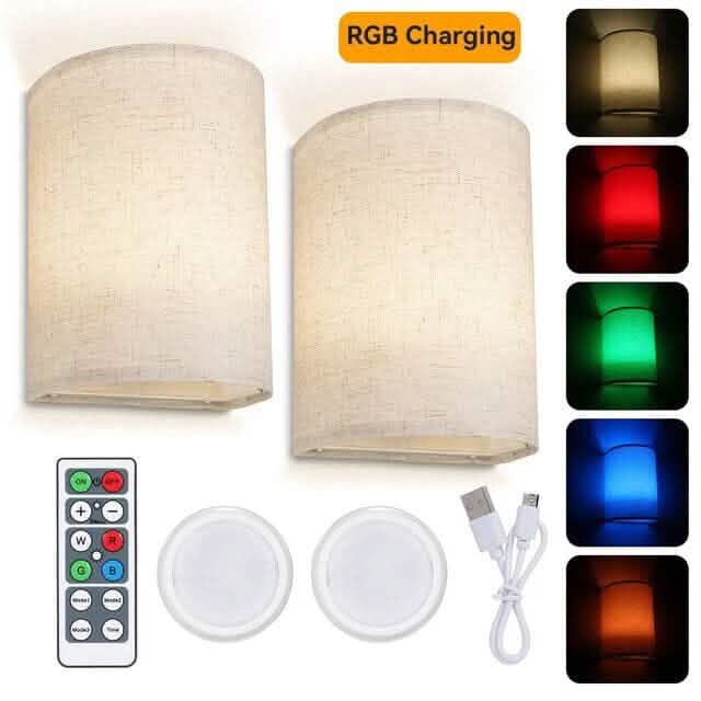2-Pack: Magnetic Wireless Wall Sconce Lighting by DailySale