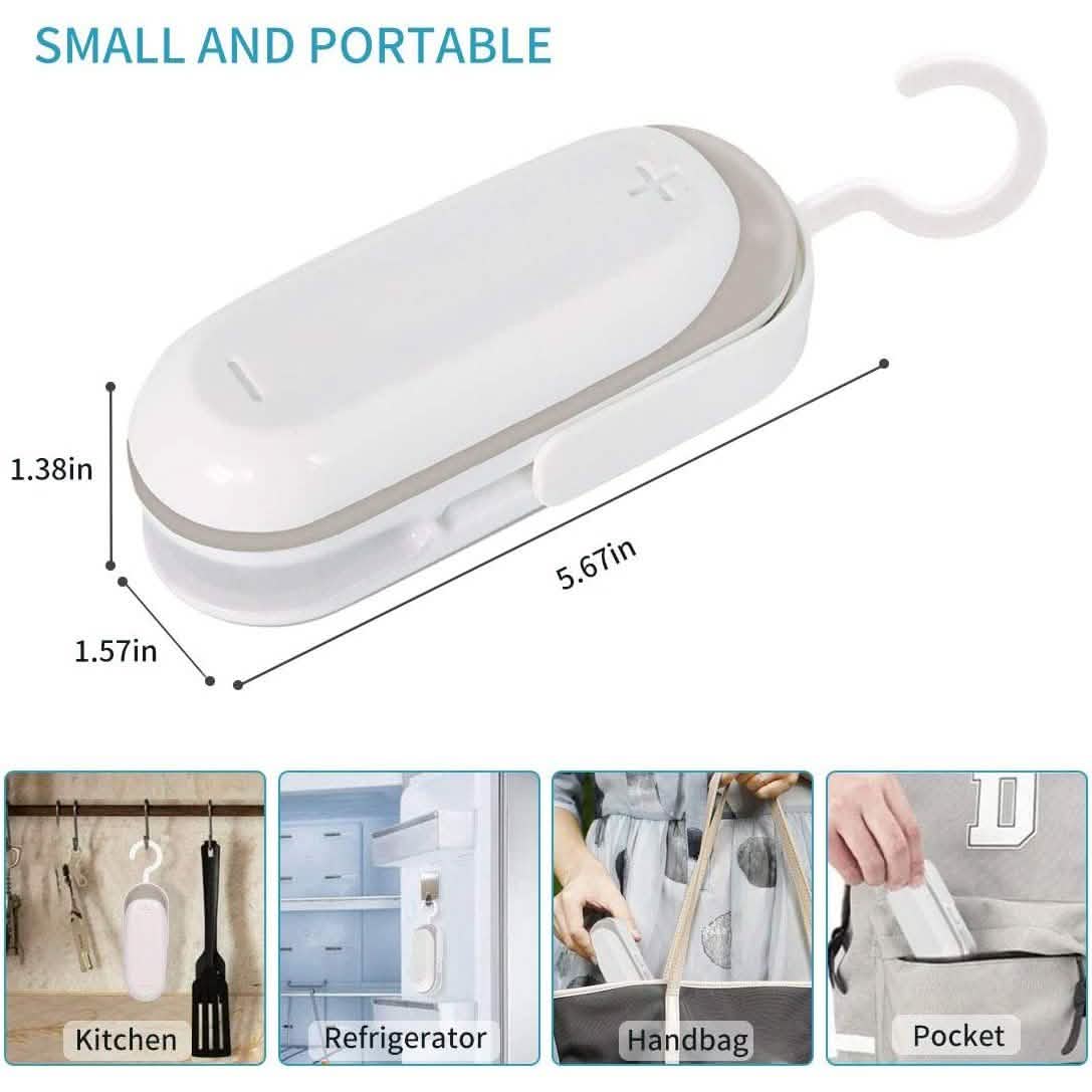 2-Pack: Mempedont Mini Bag Sealer - Heat Sealer for Plastic Bags by DailySale