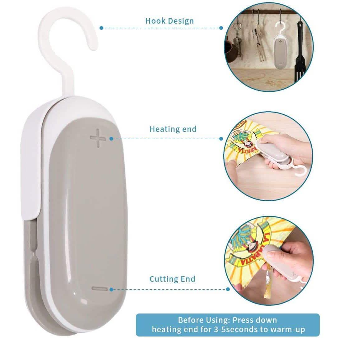 2-Pack: Mempedont Mini Bag Sealer - Heat Sealer for Plastic Bags by DailySale