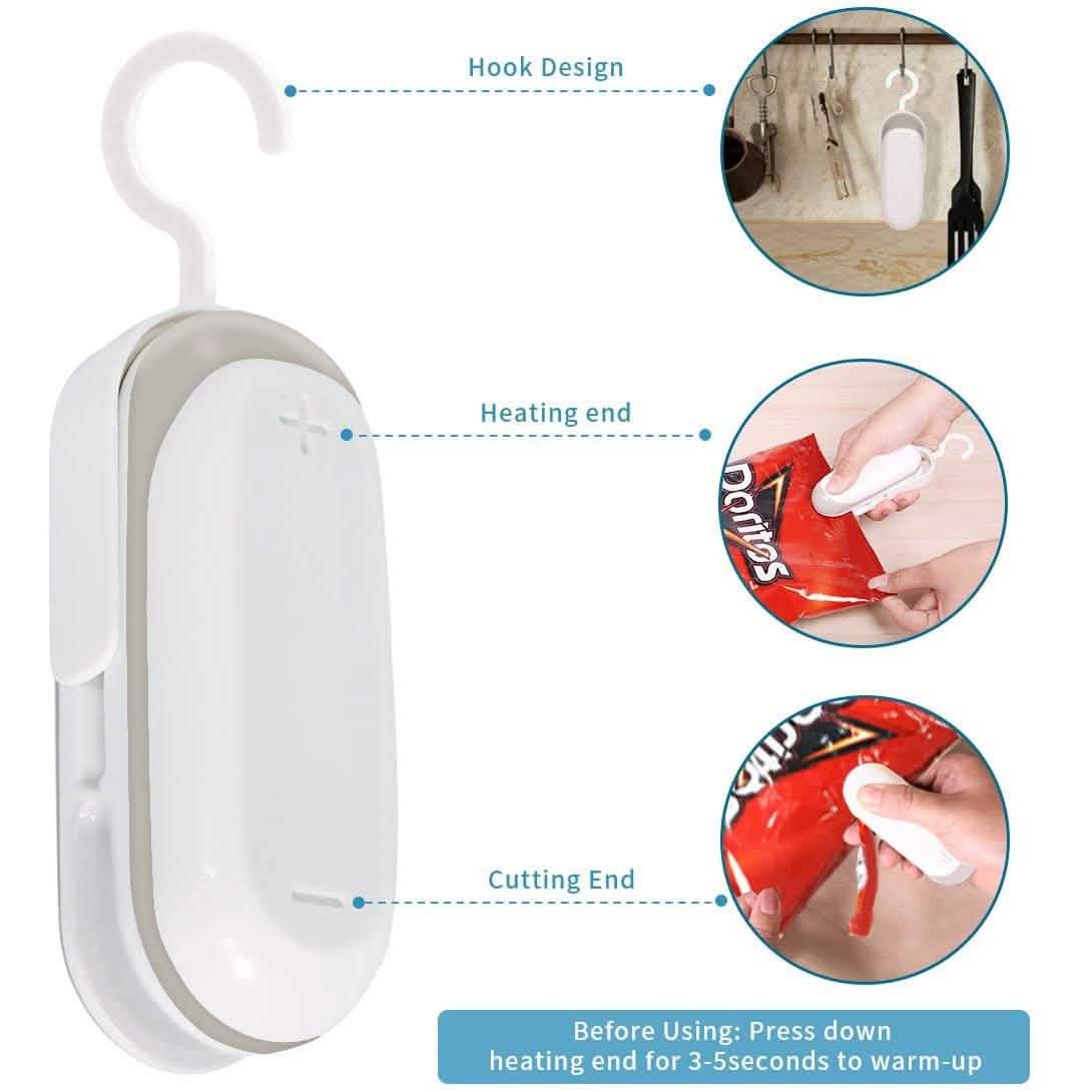2-Pack: Mempedont Mini Bag Sealer - Heat Sealer for Plastic Bags by DailySale