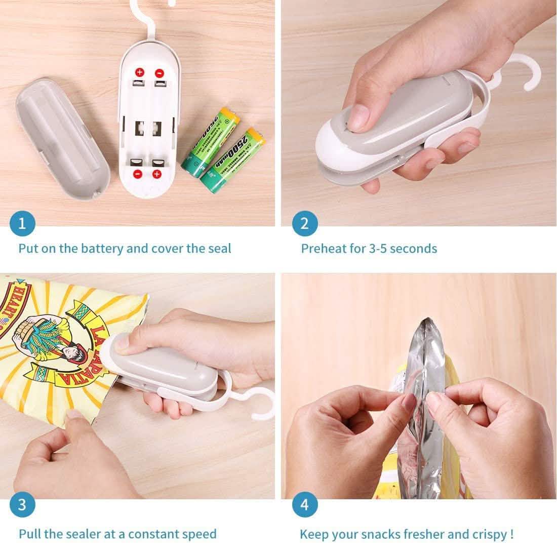 2-Pack: Mempedont Mini Bag Sealer - Heat Sealer for Plastic Bags by DailySale