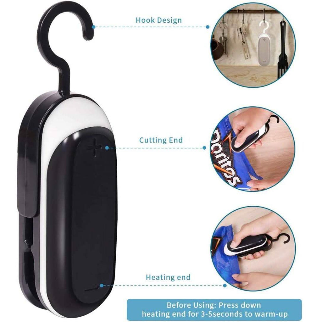 2-Pack: Mempedont Mini Bag Sealer - Heat Sealer for Plastic Bags by DailySale