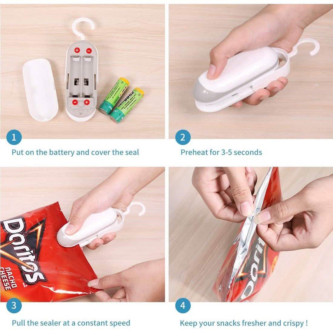 2-Pack: Mempedont Mini Bag Sealer - Heat Sealer for Plastic Bags by DailySale