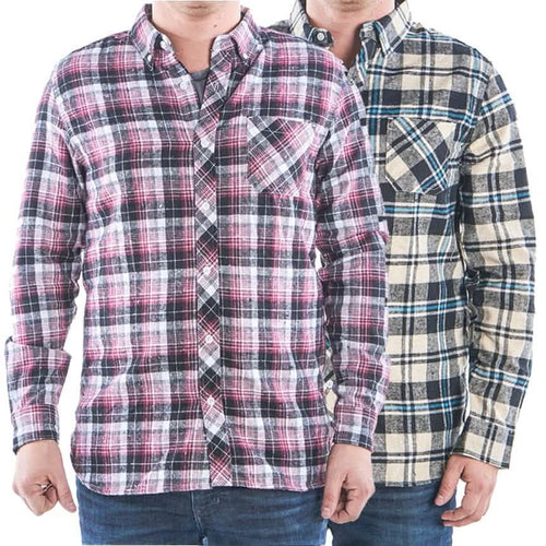 2-Pack: Men's Flannel 2-Pocket Button Down Shirts - Assorted Sizes by DailySale
