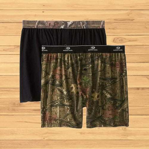 2-Pack: Men's Mossy Oak Moisture Wicking Boxer Shorts by DailySale