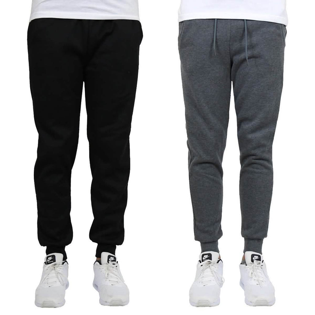 2-Pack: Men's Slim-Fit Fleece Jogger Sweatpants