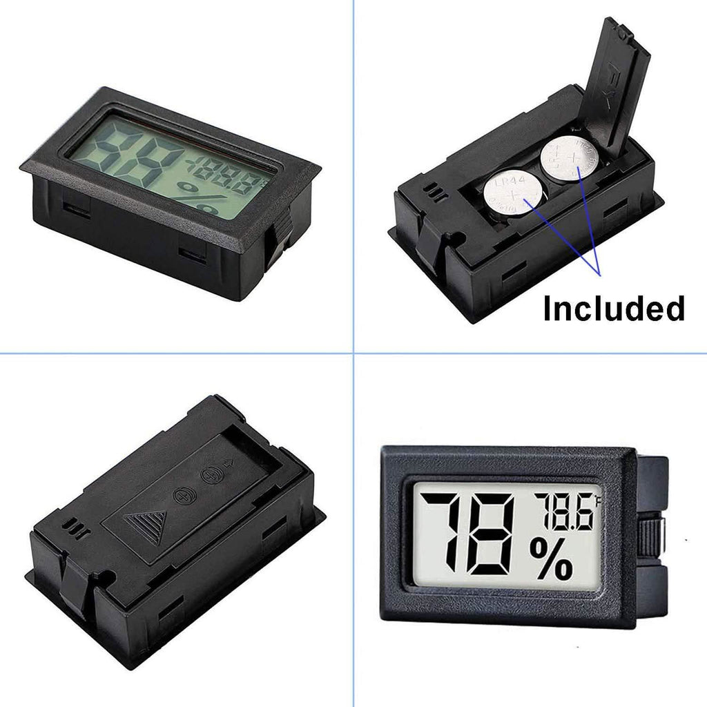 2-Pack: Mini Digital Hygrometer Gauge Indoor Thermometer by DailySale