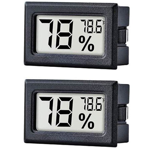 2-Pack: Mini Digital Hygrometer Gauge Indoor Thermometer by DailySale