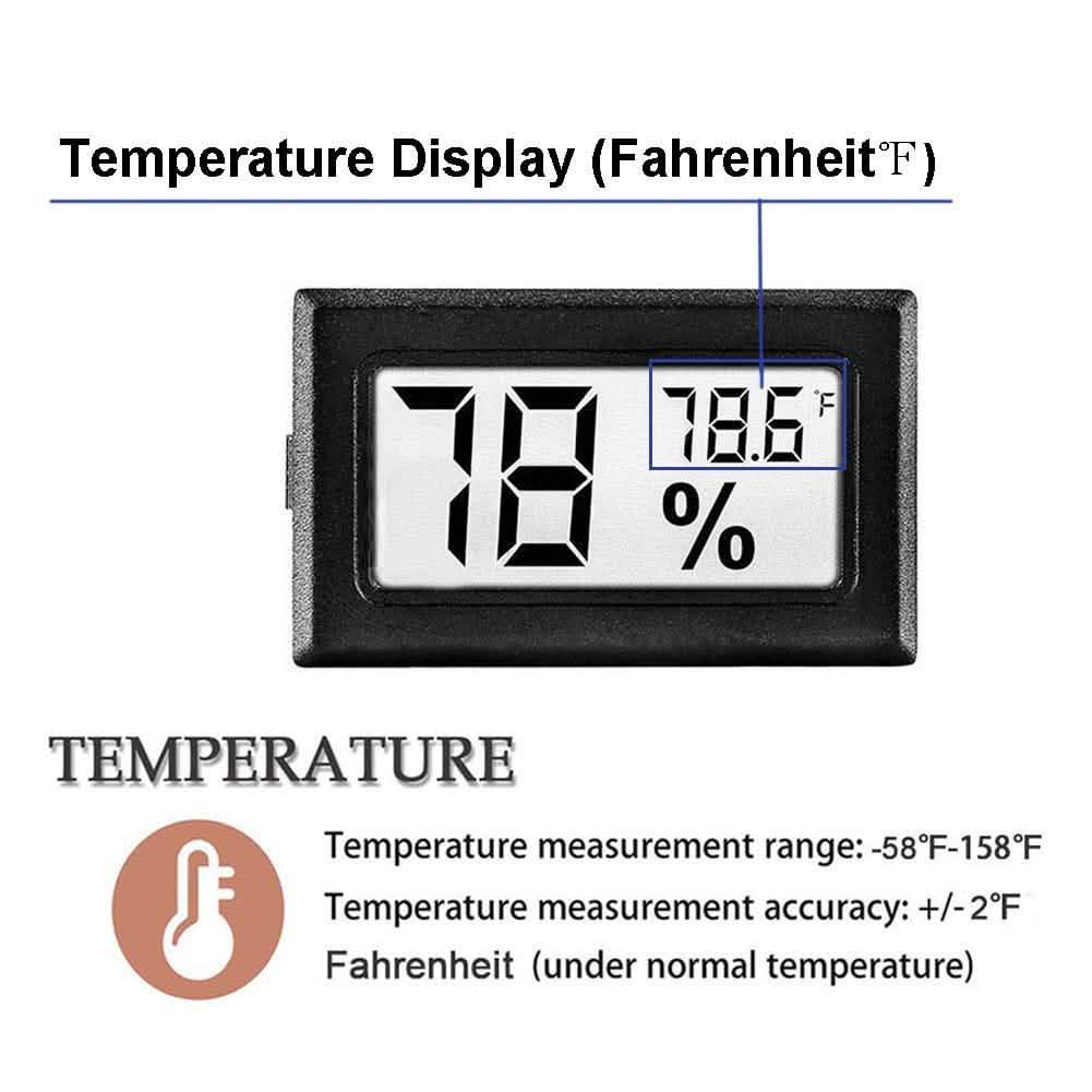 2-Pack: Mini Digital Hygrometer Gauge Indoor Thermometer by DailySale
