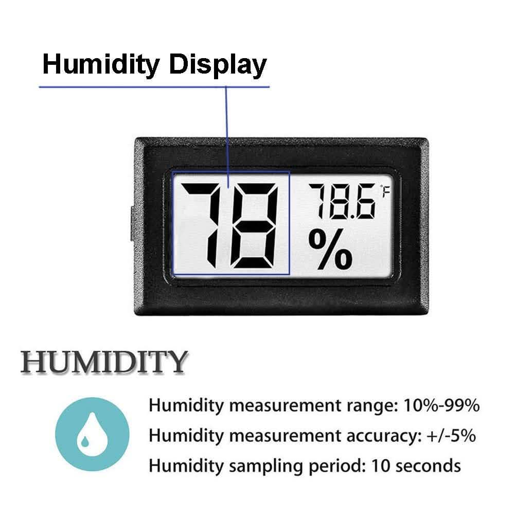 2-Pack: Mini Digital Hygrometer Gauge Indoor Thermometer by DailySale