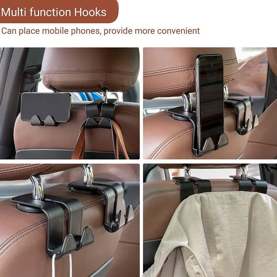 2 Pack: Multi-functional Vehicle Back Seat Hook by DailySale