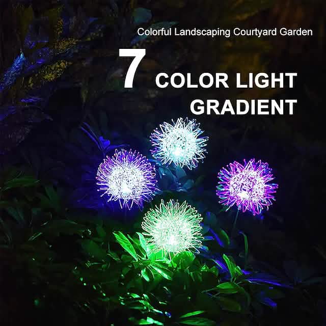 2-Pack: Outdoor Solar Dandelion Lawn Lights by DailySale