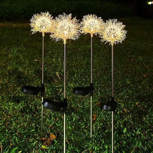 2-Pack: Outdoor Solar Dandelion Lawn Lights by DailySale