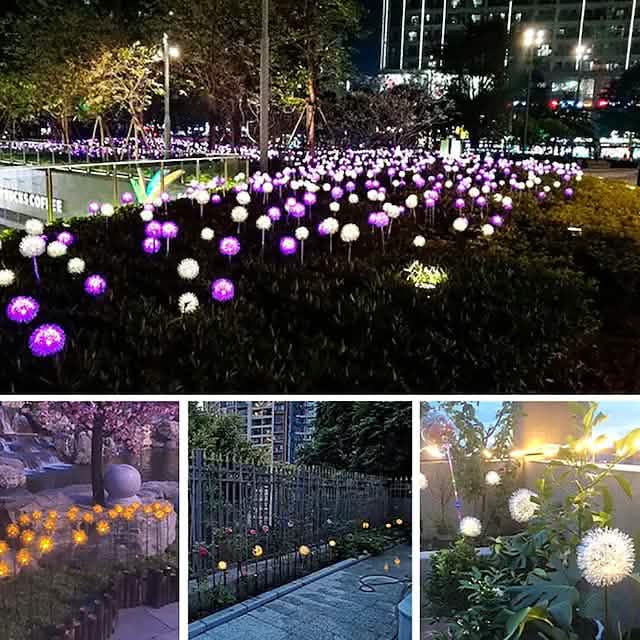 2-Pack: Outdoor Solar Dandelion Lawn Lights by DailySale