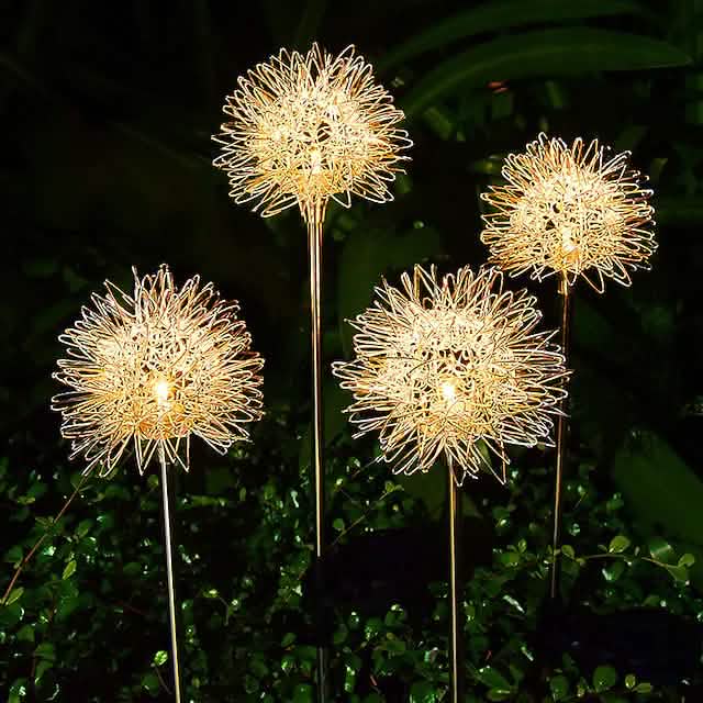 2-Pack: Outdoor Solar Dandelion Lawn Lights by DailySale