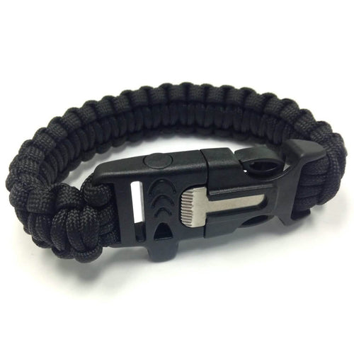 2-Pack: Paracord Survival Bracelet with Flint Scraper, Whistle and Cutting Tool by DailySale
