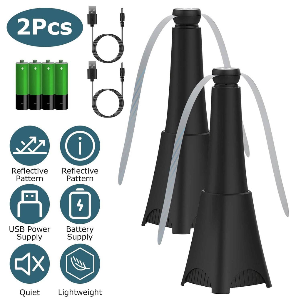 2-Pack: Portable Reflective Fly Repellent Fan Rechargeable Battery Powered by DailySale