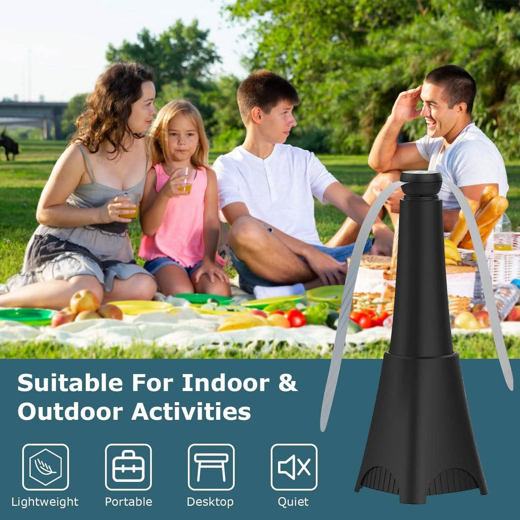 2-Pack: Portable Reflective Fly Repellent Fan Rechargeable Battery Powered by DailySale
