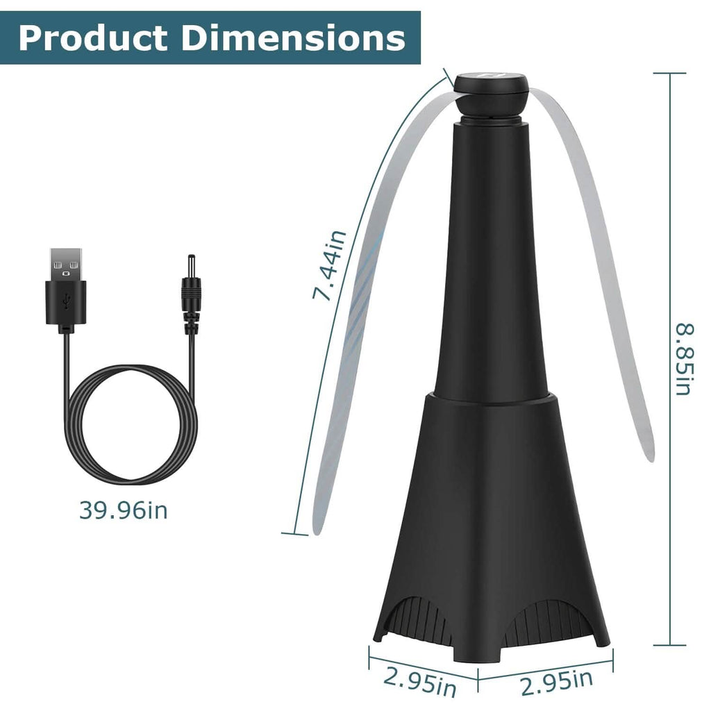 2-Pack: Portable Reflective Fly Repellent Fan Rechargeable Battery Powered by DailySale